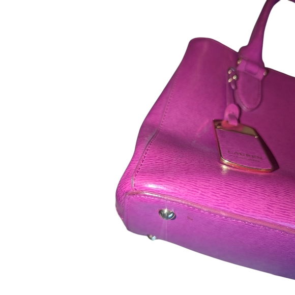 Lauren Ralph Lauren Pink Tote with Gold Accents *Slight Flaw* - Picture 9 of 15
